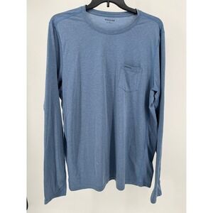 PONCHO T Shirt Long Sleeve Mens XL Blue Long Recycled Polyester Blend